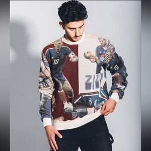 Saturdays Football THE ZIZOU KNIT CREWNECK Men's Graphic Sweater FIFA soccer